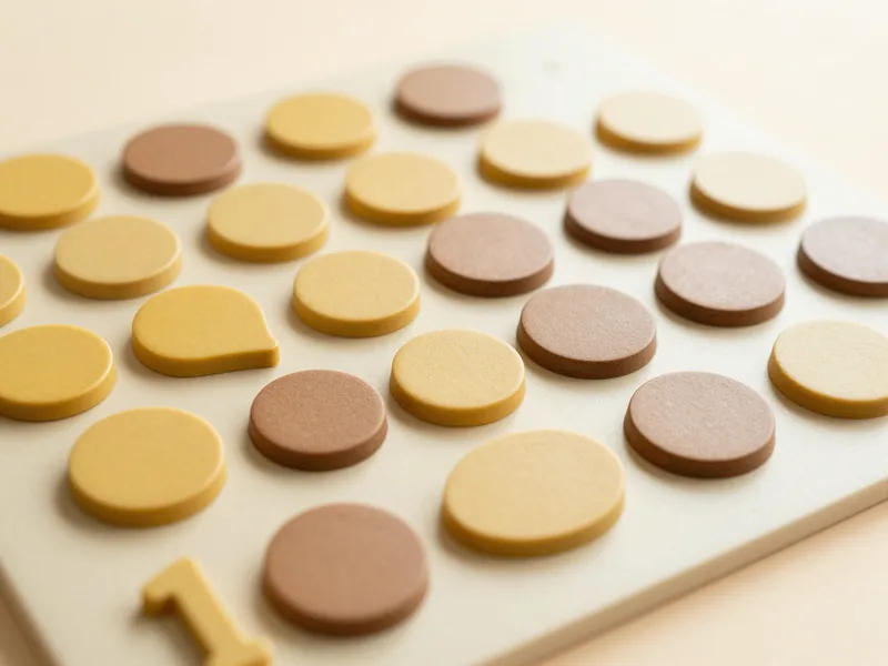 A colorful pattern-matching puzzle grove for kids, rounded shapes, warm gold tones
